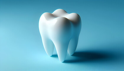 3d tooth on background
