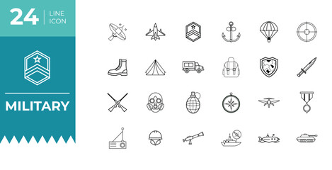Army and Defense Icon Set
Military Equipment Icons.