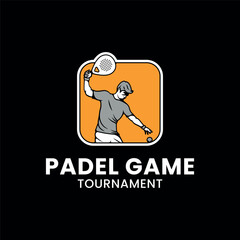 Padel Game Tournament Logo