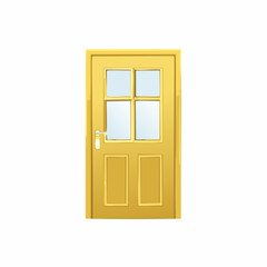 Obraz premium gold wooden door isolated on white