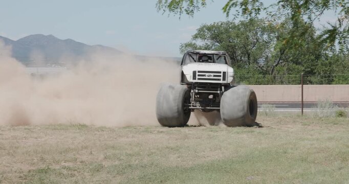 Monster Truck Doing Donuts