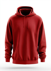 A yellow hoodie with no drawstrings, presented on an all-white background, suitable for adding text or graphics to the front and back of your design.