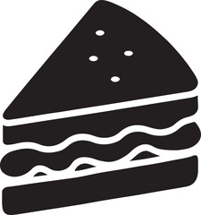 Sandwich silhouette vector for food, snack, and restaurant design projects.
