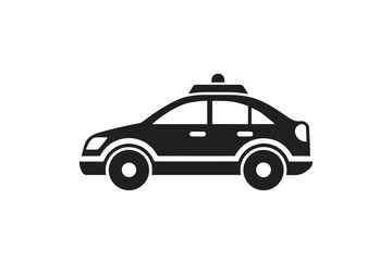 police sedan with rooftop light bar and shield symbol