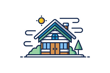 winter chalet with integrated sustainable heating and insulation