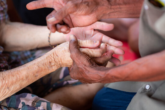 hands of old woman