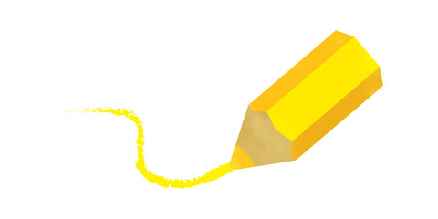Gentle lines drawn with colored pencils Icon (yellow pencil)
