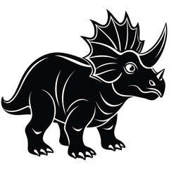 Fototapeta premium Triceratops Silhouette