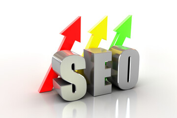 SEO, search engine optimization word cloud Organic Growth Concept