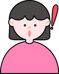 놀란 표정 사람