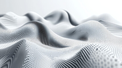 Abstract monochrome landscape of undulating forms