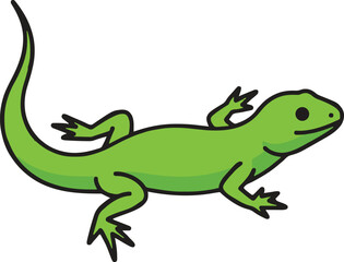 Lizard silhouette  Vector illustration