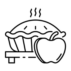 This Apple pie icon is suitable for Fall Season, etc.