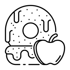 This Cider donuts icon is suitable for Fall Season, etc.