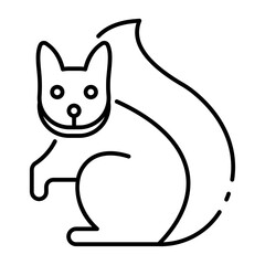 This Squirrel icon is suitable for Fall Season, etc.