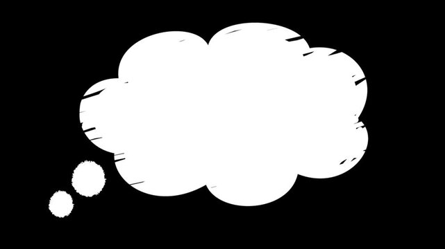 Looping Thought Bubble Animation with Grunge Style Effect