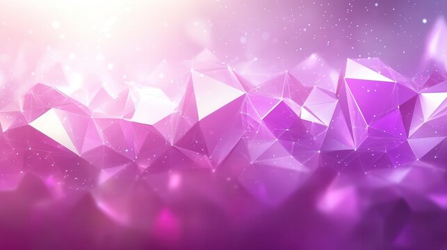Abstract polygonal shapes in soft pink and purple hues