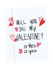 Will you be my valentine?