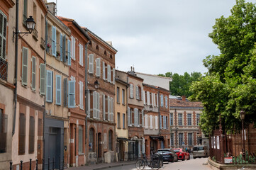 Views of Toulouse, city in southern France, Haute-Garonne department, Occitania region, centre of European aerospace industry with pink red bricks houses, travel destination