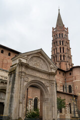 Views of Toulouse, city in southern France, Haute-Garonne department, Occitania region, centre of European aerospace industry with pink red bricks houses, travel destination