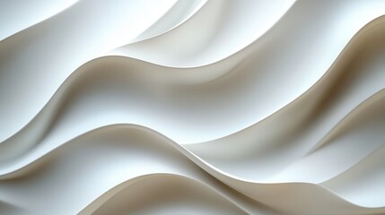 Obraz premium Abstract white wavy folds (2)