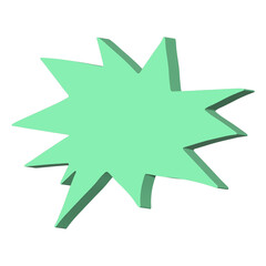 3d speech bubble Blank empty message box Textbox frame for banners, price tags, stickers, design