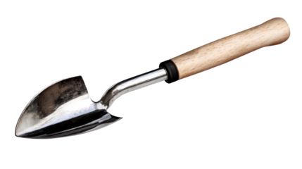 Gardening Trowel with Wooden Handle PNG File