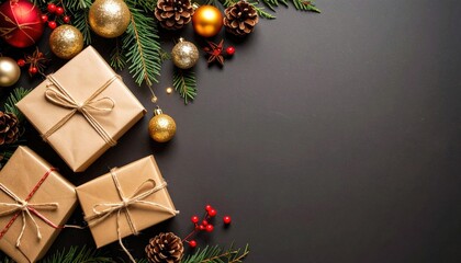 Holiday gift wrapping action festive environment decorative content elegant viewpoint christmas concept for last-minute shoppers