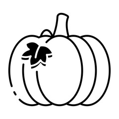 This Pumpkin icon is suitable for Fall Season, etc.