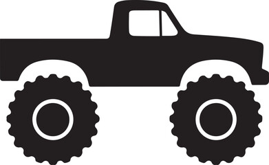 monster truck vector silhouette in ai eps jpeg png perfect for automotive offroad motorsport and design projects © AIcon Star