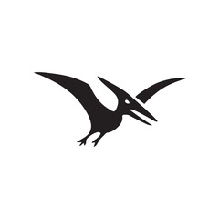 vector illustration of a dinosaur flying
