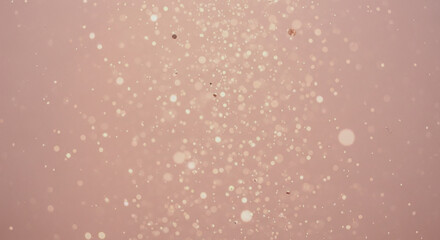 Shimmering Rose Gold and White Light Particles — Photorealistic Macro Background with Bokeh, Depth, and Elegant Romantic Atmosphere