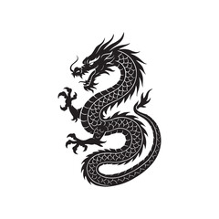 black dragon vector illustration