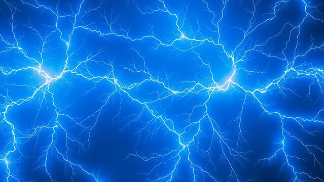 Fractal-like neon electricity branching in a cosmic void, depicting natural energy patterns.