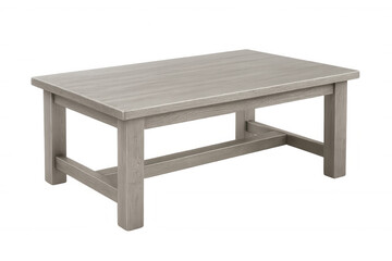 Simple and elegant wooden coffee table isolated on transparent background, perfect for interior design projects