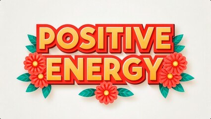 Bright and cheerful display of positive energy with vibrant flowers on a light background