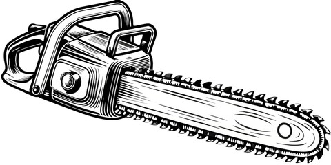 Line Art Chainsaw