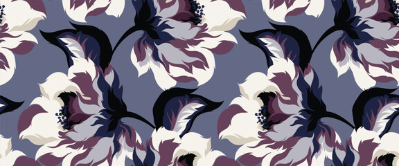 Seamless flowers pattern. Hand draw abstract pattern © akın demirci