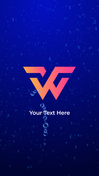 Summer Water Bubbles Logo Reveal | Fresh Underwater Animation Vertical
