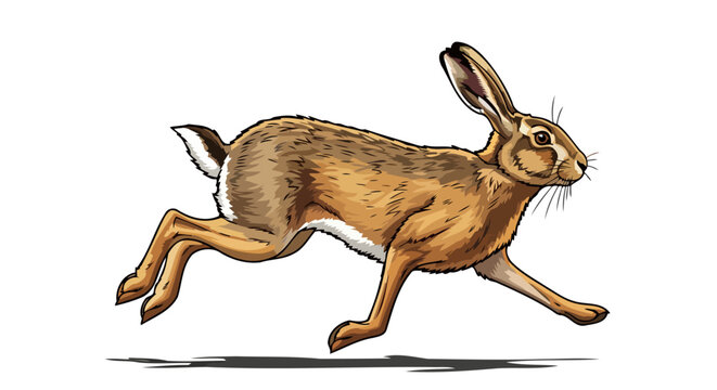 running hare a transparent vector illustration of speed and freedom