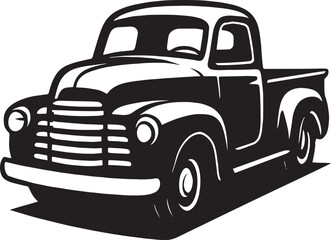 1940s Chevy COE Truck Silhouette – Vintage Pickup Logo Vector