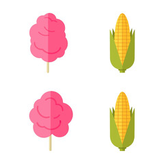 Cotton Candy and Corn Sweet and Savory Food Treats