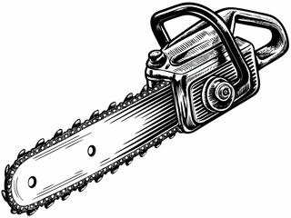 Line Art Chainsaw
