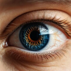 Stunning human eye macro shot capturing intricate iris detail and vibrant colors