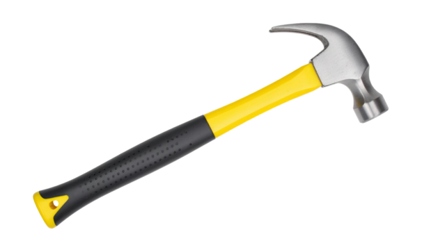 Heavy metal sledgehammer construction hand tool isolated on white background