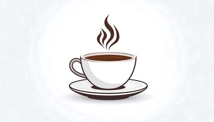 Obraz premium Simple coffee cup illustration