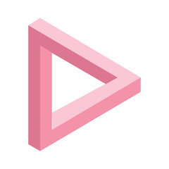 Pink Triangle Icon. Symbol LGBT. Vector Illustration on White&nbsp;Background&nbsp;.eps&nbsp;10&nbsp;.