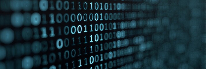 Binary code streams in digital cascade, evoking Data Privacy Day, cryptic flow of cyber realms, and algorithmic whispers