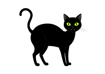 Nocturnal Feline A Silhouette in the Dark isolated on transparent background