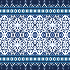 Geometric Ethnic Oriental Ikat Seamless Pattern Traditional Design for Background, Carpet, Wallpaper, Clothing, Wrapping, Batik, Fabric